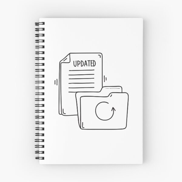 Item preview, A folder lying beside an update marked paper designed and sold by rasagamastore.