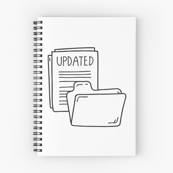 Item preview, An update marked page placed next to a file folder designed and sold by rasagamastore.