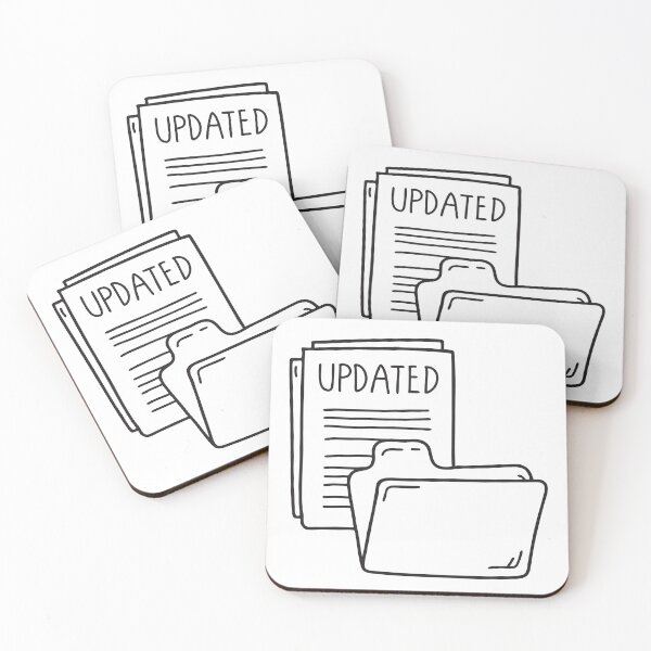 Item preview, An update marked page placed next to a file folder designed and sold by rasagamastore.