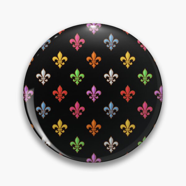 Item preview, Multicolored Tiny Fleur-de-lis Pattern Design - Black  designed and sold by PatternTitan.