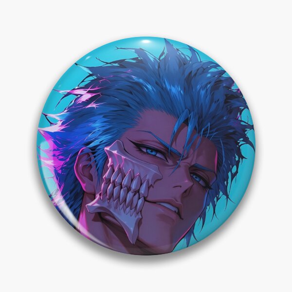 Item preview, Grimmjow | Neon Blue Skull Mask Warrior | Dark Fantasy Anime Portrait | Cyber Gothic Manga Inspired Digital Art designed and sold by Dyan4.