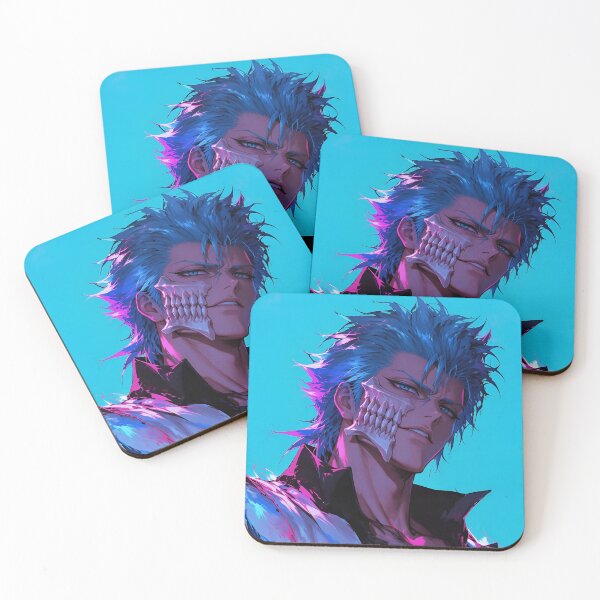 Item preview, Grimmjow | Neon Blue Skull Mask Warrior | Dark Fantasy Anime Portrait | Cyber Gothic Manga Inspired Digital Art designed and sold by Dyan4.