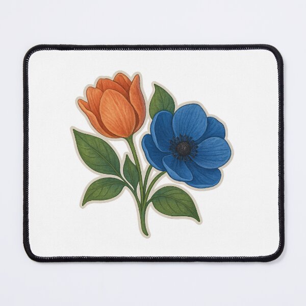 Item preview, Blue & Orange Blossoms designed and sold by Yomere.