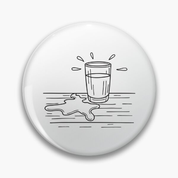 Item preview, Un vaso de agua derramado que se extiende sobre la superficie de la cocina. designed and sold by rasagamastore.