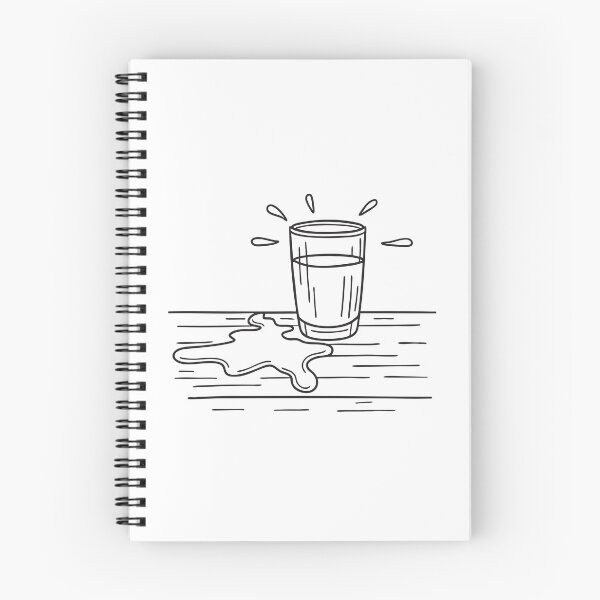 Item preview, A spilled glass of water spreading on kitchen surface designed and sold by rasagamastore.