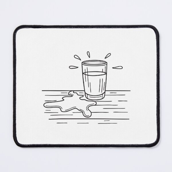 Item preview, A spilled glass of water spreading on kitchen surface designed and sold by rasagamastore.