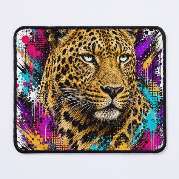 Item preview, Leopard Street Art Graffiti Portrait designed and sold by Tobull.