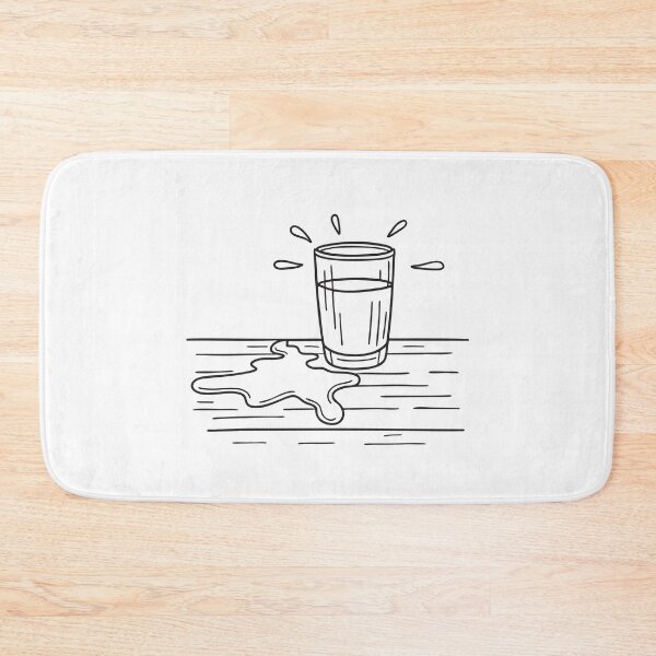 Item preview, A spilled glass of water spreading on kitchen surface designed and sold by rasagamastore.