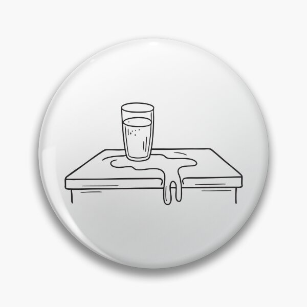 Item preview, Water from a tipped glass flooding part of a table designed and sold by rasagamastore.