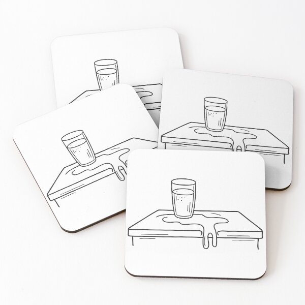 Item preview, Water from a tipped glass flooding part of a table designed and sold by rasagamastore.