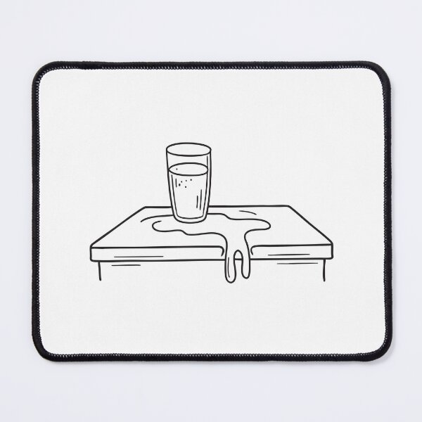 Item preview, Water from a tipped glass flooding part of a table designed and sold by rasagamastore.