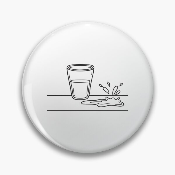 Item preview, Una mesa de cocina con un vaso volcado y agua derramada. designed and sold by rasagamastore.