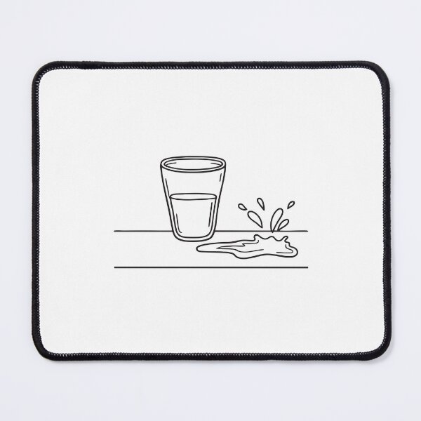 Item preview, A kitchen table with a knocked over glass and spilled water designed and sold by rasagamastore.