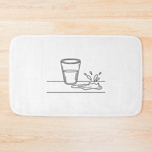 Item preview, A kitchen table with a knocked over glass and spilled water designed and sold by rasagamastore.