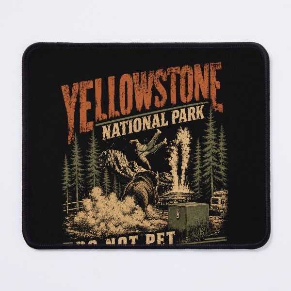 Item preview, Yellowstone National Park Do Not Pet The Fluffy Cows Humorous Bison Wildlife National Park designed and sold by RetroMini2026.