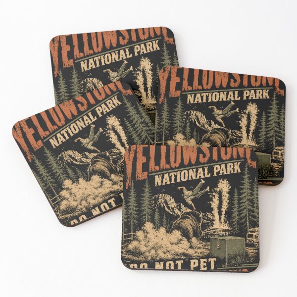 Item preview, Yellowstone National Park Do Not Pet The Fluffy Cows Humorous Bison Wildlife National Park designed and sold by RetroMini2026.