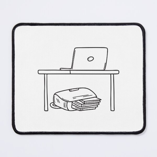 Item preview, A tipped laptop bag resting under the desk designed and sold by rasagamastore.