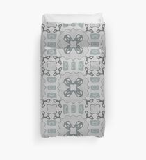 Seafoam Teal Green Gray Hip Orient Bali Art Duvet Cover