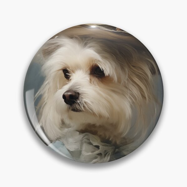 Item preview, Impressionist Maltese Lady with Flower Hat designed and sold by AniDragonfly.