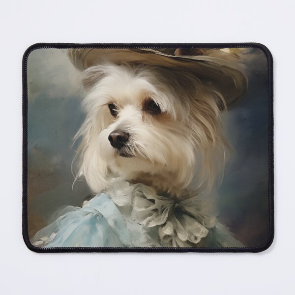 Item preview, Impressionist Maltese Lady with Flower Hat designed and sold by AniDragonfly.