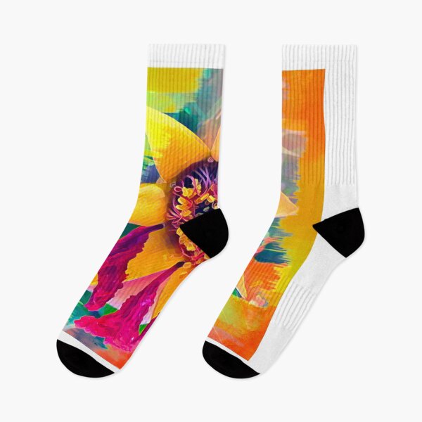 Item preview, Psychedelic Glitch Art Passion Flower Digital Painting designed and sold by BalkanBloom.