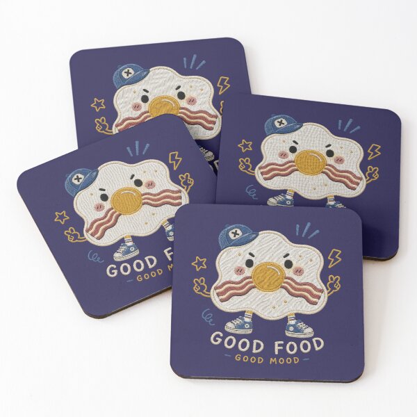 Item preview, Good Food Good Mood Cute Egg Patch designed and sold by 0606PM.