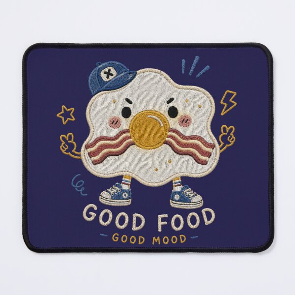 Item preview, Good Food Good Mood Cute Egg Patch designed and sold by 0606PM.