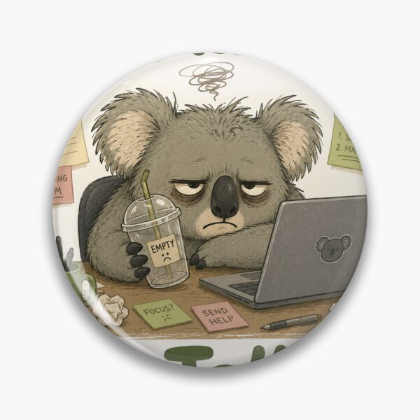 Item preview, No Matcha No Talkie Grumpy Koala designed and sold by MatchaKoalaClub.