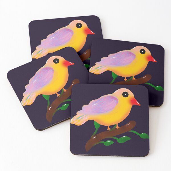 Item preview, Cute Colorful Bird on Branch | Hand Drawn Songbird Illustration | Whimsical Nature Art designed and sold by HopeAndHustle.