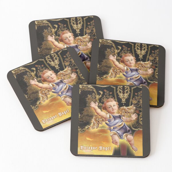Item preview, Baroque (Rococo) Romantic Cherub Angel on Golden Clouds (By ACCI)  designed and sold by VanyssaGraphics.
