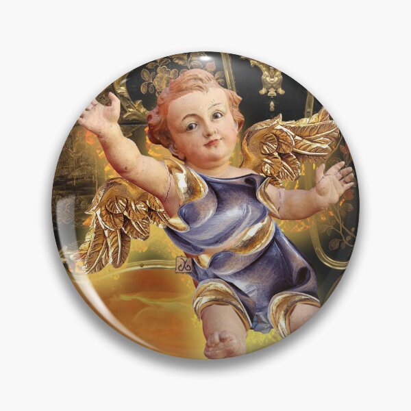 Item preview, Baroque (Rococo) Romantic Cherub Angel on Golden Clouds (By ACCI)  designed and sold by VanyssaGraphics.