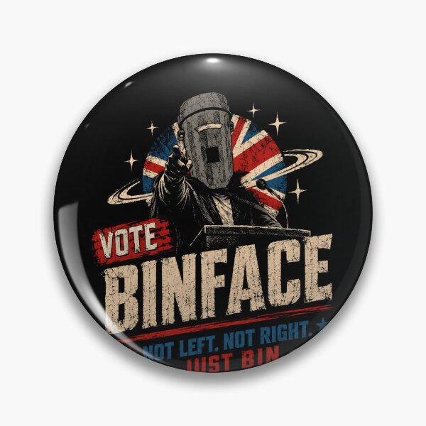 Item preview, Vote Binface Not Left Not Right Just Bin British Political Satire UK Election Humor designed and sold by RetroMini2026.