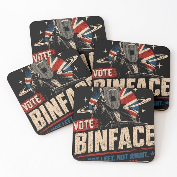 Item preview, Vote Binface Not Left Not Right Just Bin British Political Satire UK Election Humor designed and sold by RetroMini2026.