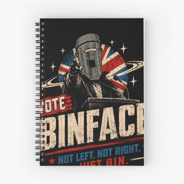Item preview, Vote Binface Not Left Not Right Just Bin British Political Satire UK Election Humor designed and sold by RetroMini2026.