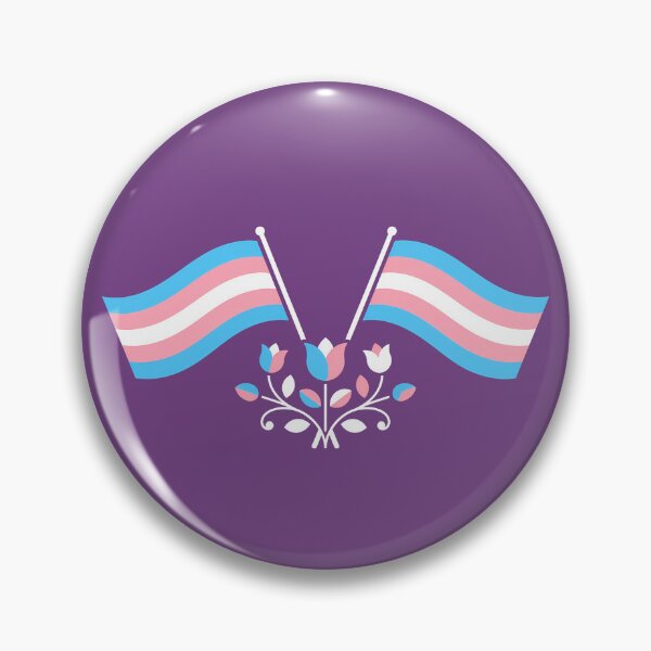 Item preview, Transgender Pride Flag Folk Motif – © heidiannemorris Scandinavian Folk Art designed and sold by FOLK ART FUSION.