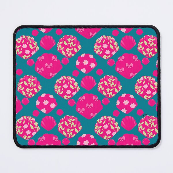 Item preview, Coastal Pink Seashell Dopamine Blue Pattern designed and sold by giulyz.