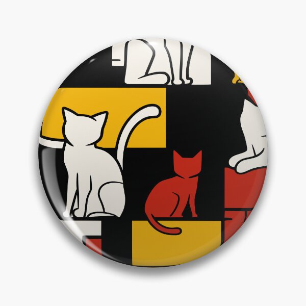 Item preview, Abstract Bauhaus Style Geometric Cat Pattern designed and sold by FaizArtShop.