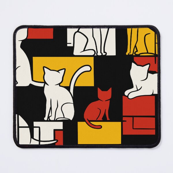 Item preview, Abstract Bauhaus Style Geometric Cat Pattern designed and sold by FaizArtShop.