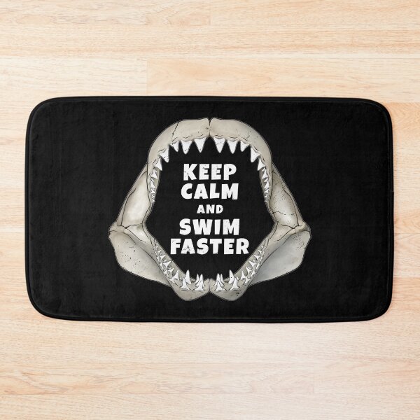 Item preview, Great White shark jaw Keep Calm and Swim Faster designed and sold by NicGrayGraphic.