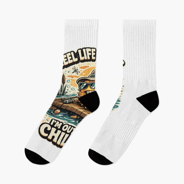 Item preview, Reel Life Can Wait I'm Out Here Chillin Funny Fishing Puffer Fish T-Shirt | Cute Fisherman Gift designed and sold by Rx Graphic Studio.