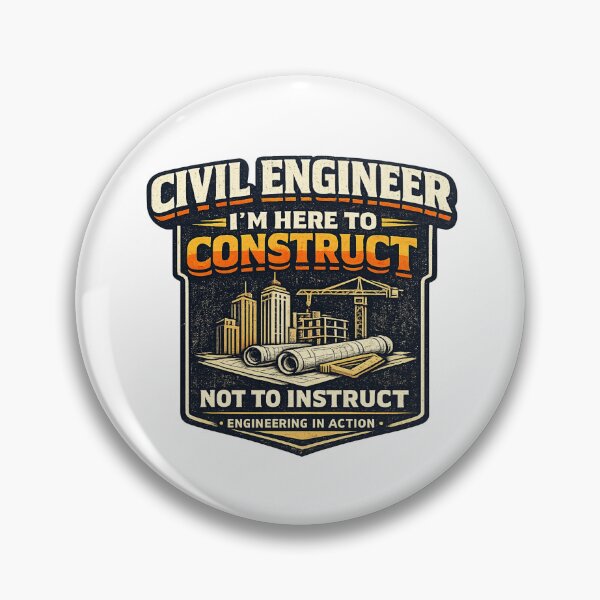 Item preview, Civil Engineer I'm Here to Construct Not to Instruct Vintage Construction T-Shirt designed and sold by D.Shop.