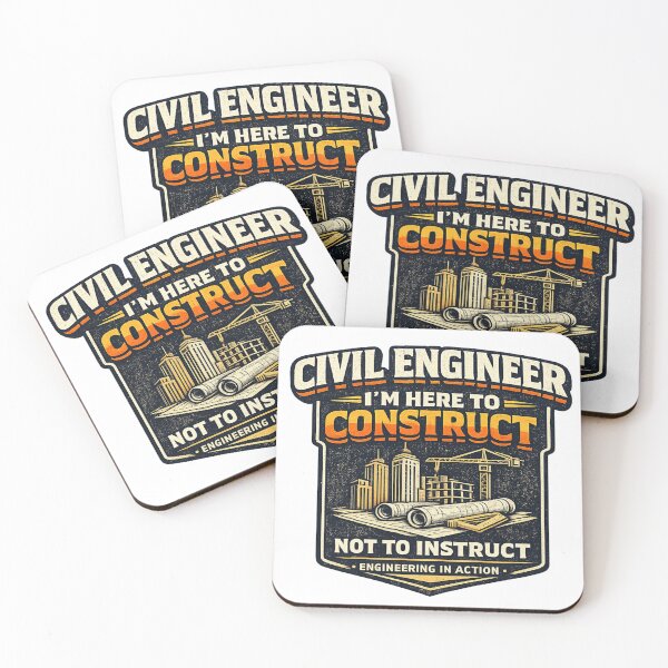 Item preview, Civil Engineer I'm Here to Construct Not to Instruct Vintage Construction T-Shirt designed and sold by D.Shop.