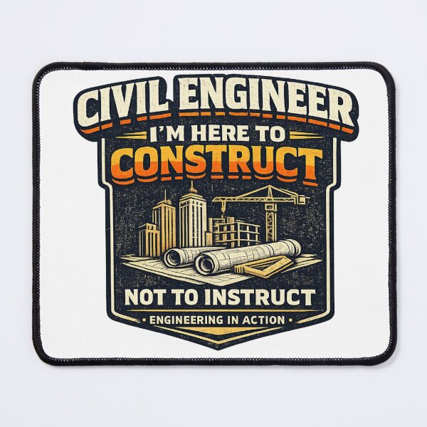 Item preview, Civil Engineer I'm Here to Construct Not to Instruct Vintage Construction T-Shirt designed and sold by D.Shop.