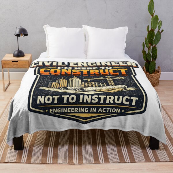 Item preview, Civil Engineer I'm Here to Construct Not to Instruct Vintage Construction T-Shirt designed and sold by D.Shop.