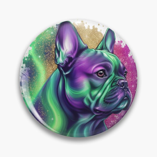 Item preview, Mystical Aurora French Bulldog Colorful Northern Lights Fantasy Dog Art designed and sold by shallia.