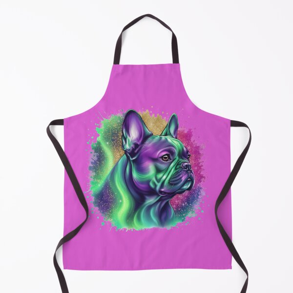 Item preview, Mystical Aurora French Bulldog Colorful Northern Lights Fantasy Dog Art designed and sold by shallia.