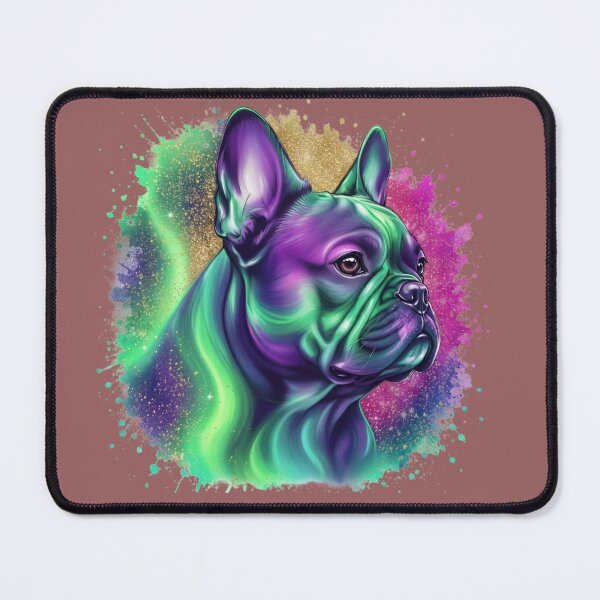 Item preview, Mystical Aurora French Bulldog Colorful Northern Lights Fantasy Dog Art designed and sold by shallia.