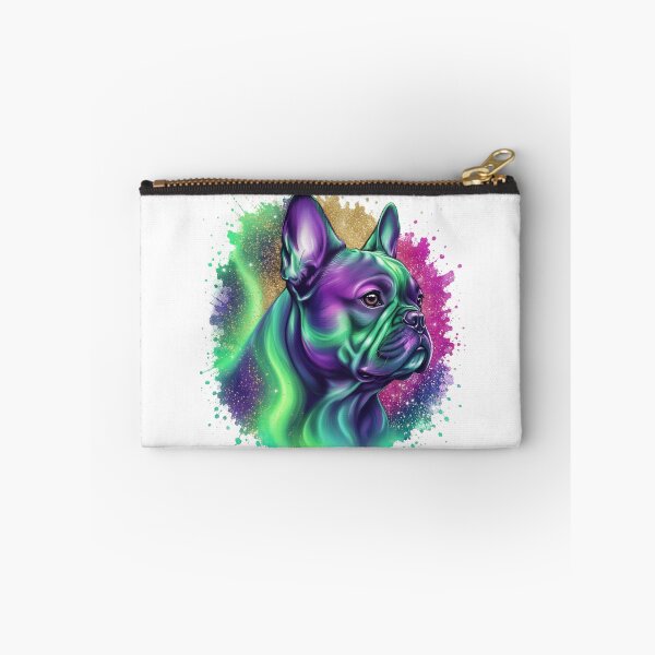 Item preview, Mystical Aurora French Bulldog Colorful Northern Lights Fantasy Dog Art designed and sold by shallia.