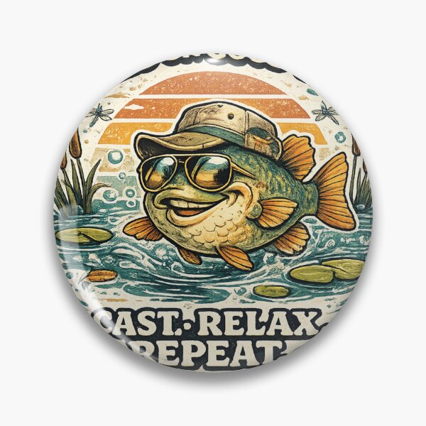Item preview, Hooked on Good Times Cast Relax Repeat Funny Fishing Fish T-Shirt | Vintage Angler Gift designed and sold by Rx Graphic Studio.
