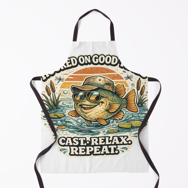 Item preview, Hooked on Good Times Cast Relax Repeat Funny Fishing Fish T-Shirt | Vintage Angler Gift designed and sold by Rx Graphic Studio.